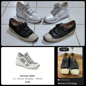 Michael Kors Liv Trainer + Via Spiga sneaker lot- sz 7